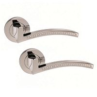 Ручки на розеті ORO/ORO Azore (16E) CP хром/swarovski